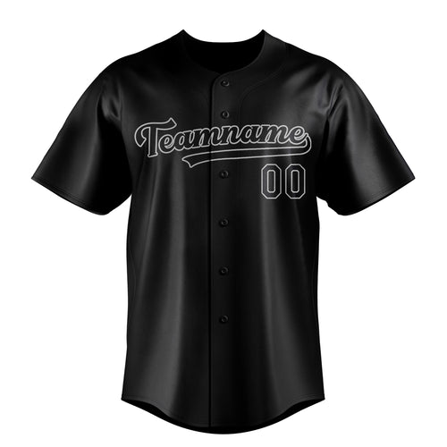 Personalized Black & Gray Color Fan Baseball Jersey