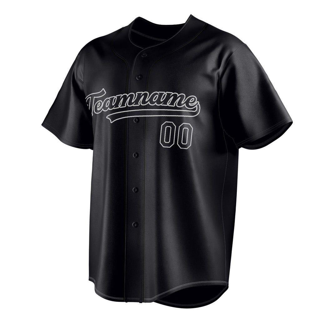 Personalized Black & Gray Color Fan Baseball Jersey