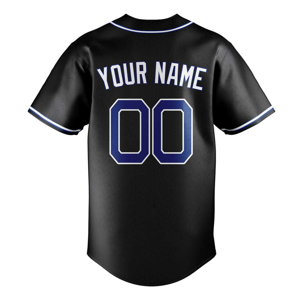 Personalized Black & White Color Fan Baseball Jersey