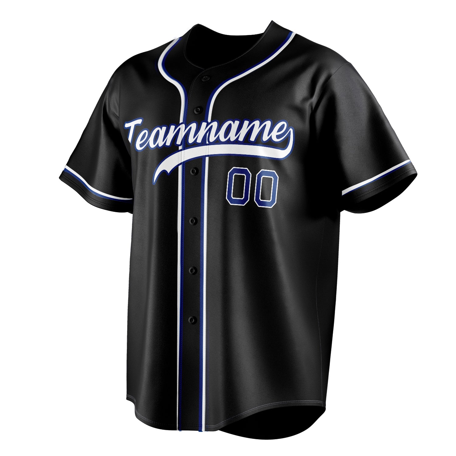 Personalized Black & White Color Fan Baseball Jersey