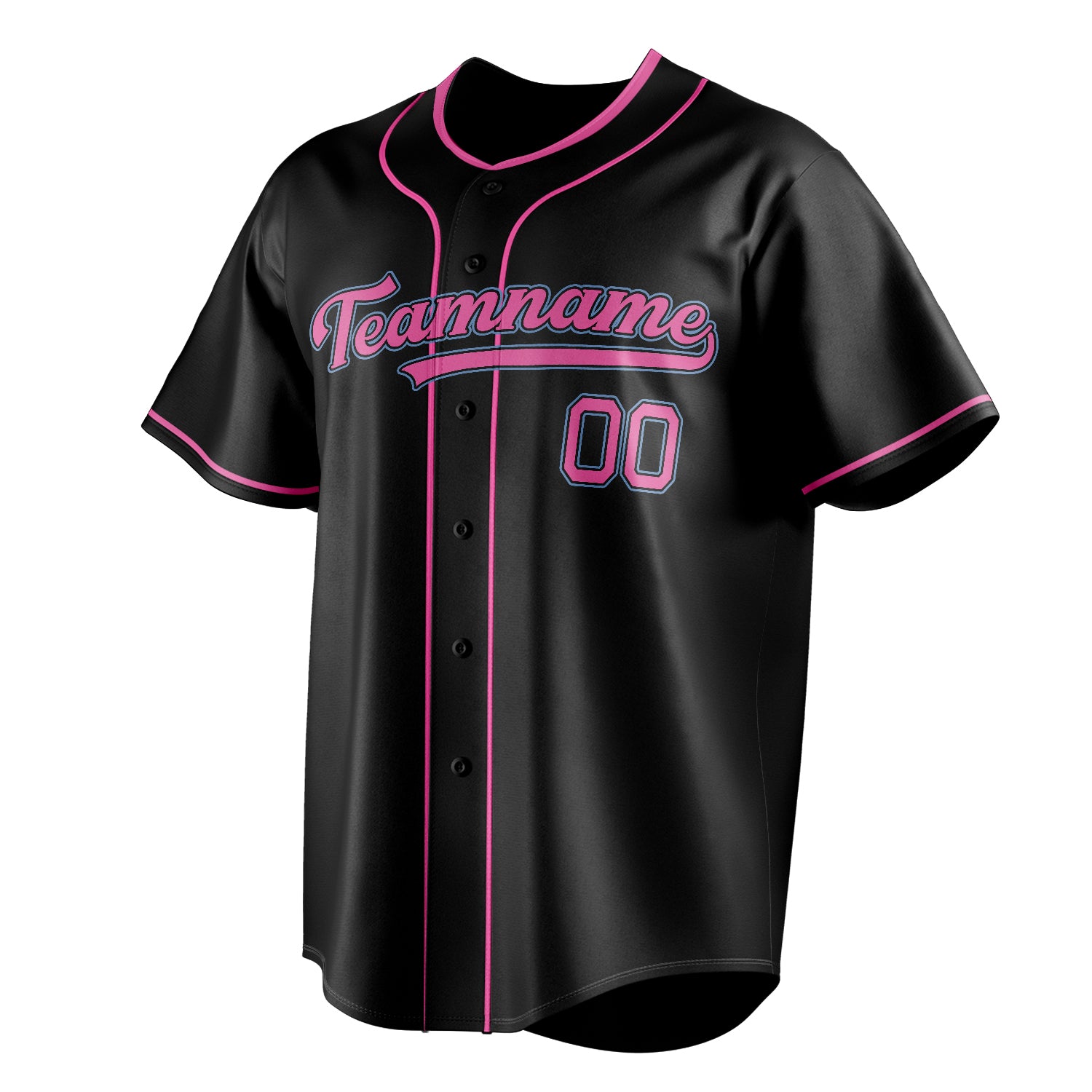 Personalized Black & Pink Color Fan Baseball Jersey
