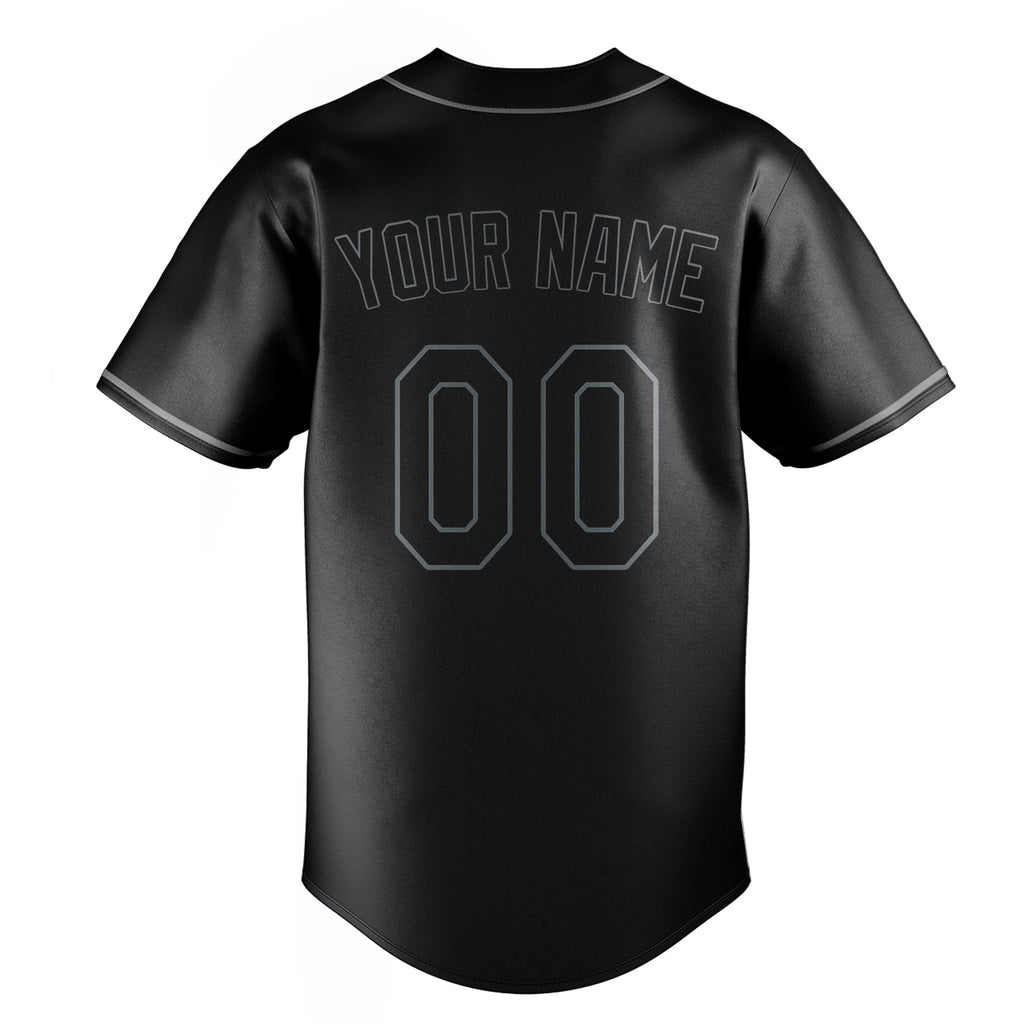 Personalized Black & Gray Color Fan Baseball Jersey