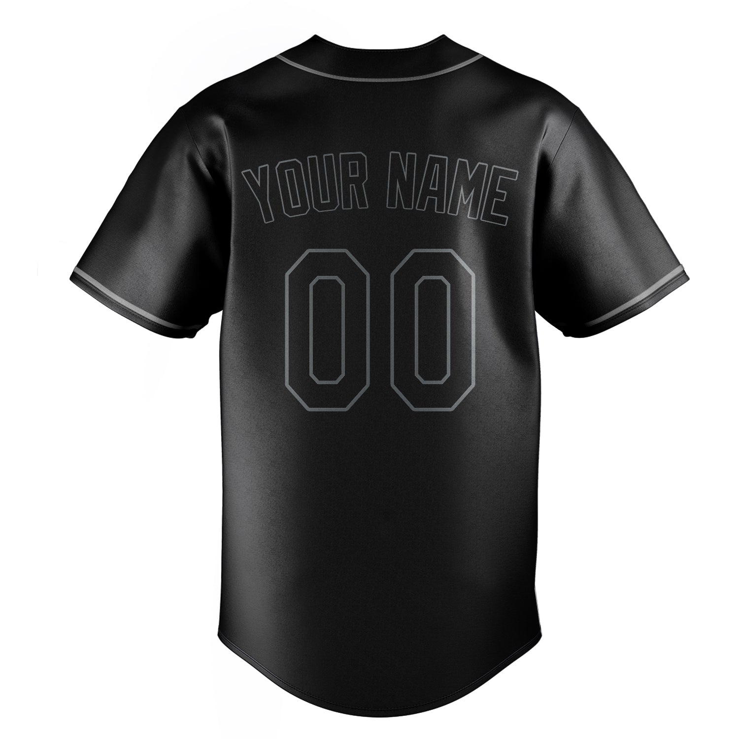 Personalized Black & Gray Color Fan Baseball Jersey
