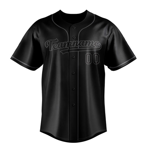 Personalized Black & Gray Color Fan Baseball Jersey