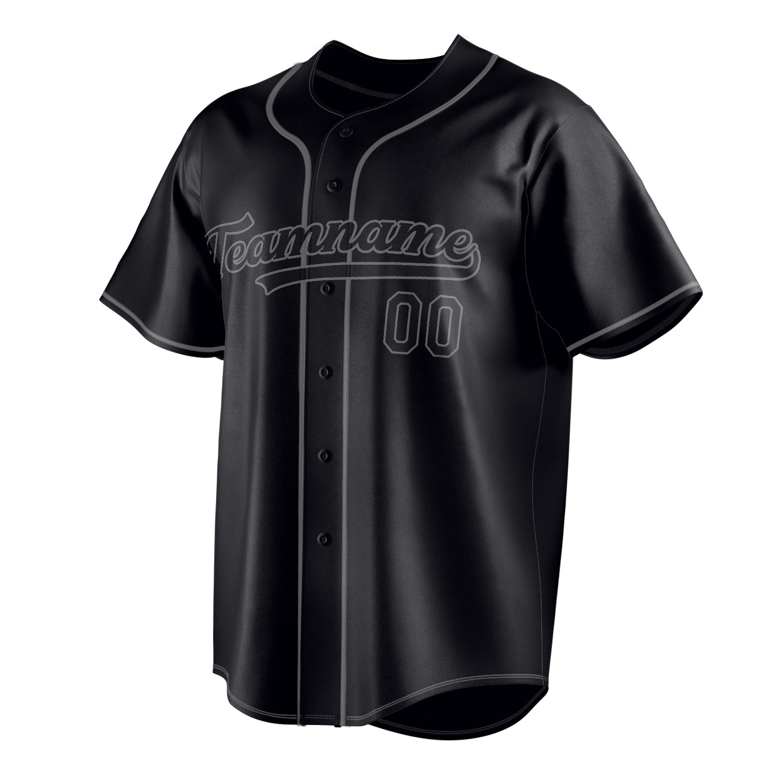 Personalized Black & Gray Color Fan Baseball Jersey