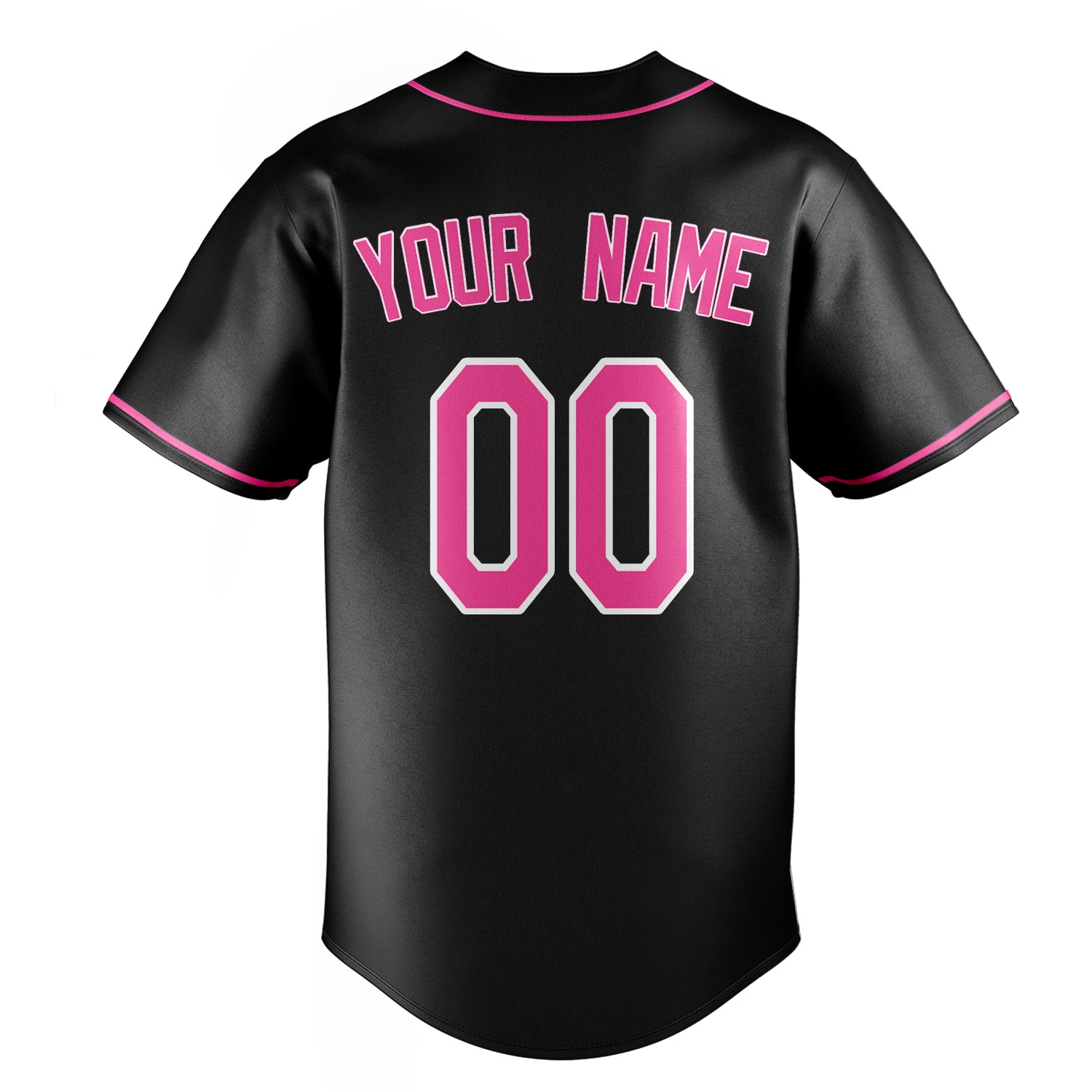 Personalized Black & Pink Color Fan Baseball Jersey