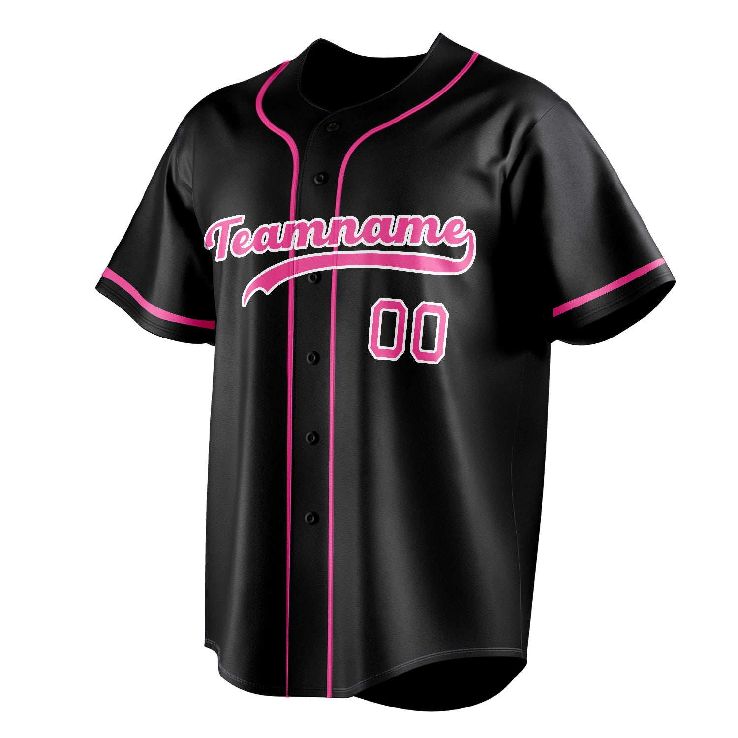 Personalized Black & Pink Color Fan Baseball Jersey