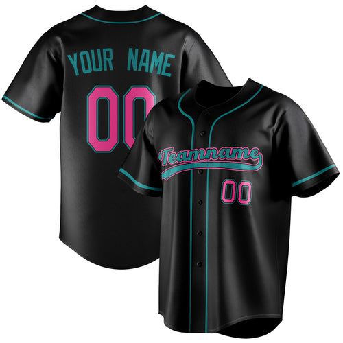 Personalized Black & Teal Color Fan Baseball Jersey BB01240528YX197