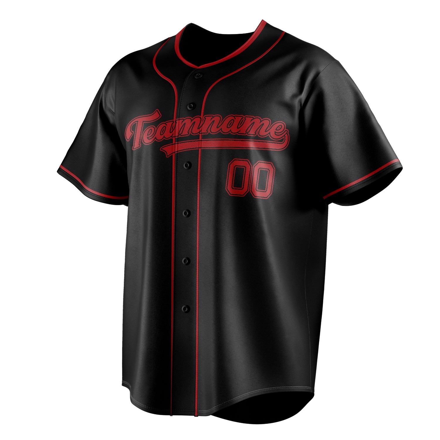 Personalized Black & Red Color Fan Baseball Jersey
