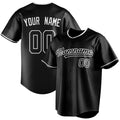 Personalized Black & White Color Fan Baseball Jersey BB01240528YX203