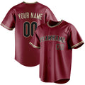 Personalized Crimson & Black Color Fan Baseball Jersey BB01240529CK155