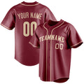 Personalized Crimson & Cream Color Fan Baseball Jersey BB01240529CK158