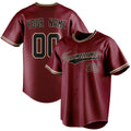 Personalized Crimson & Black Color Fan Baseball Jersey BB01240529CK161