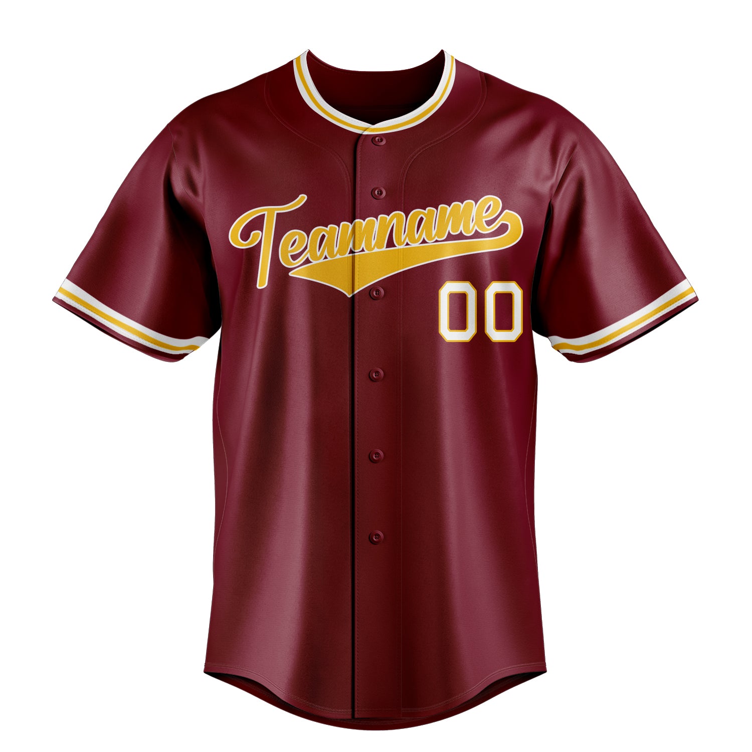 Personalized Crimson & White Color Fan Baseball Jersey
