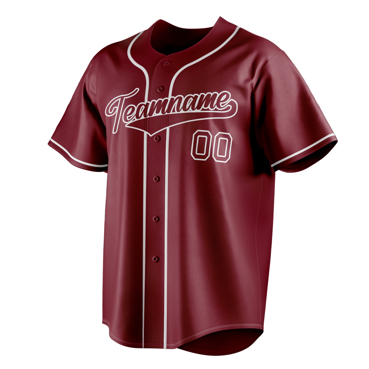 Personalized Crimson & Gray Color Fan Baseball Jersey