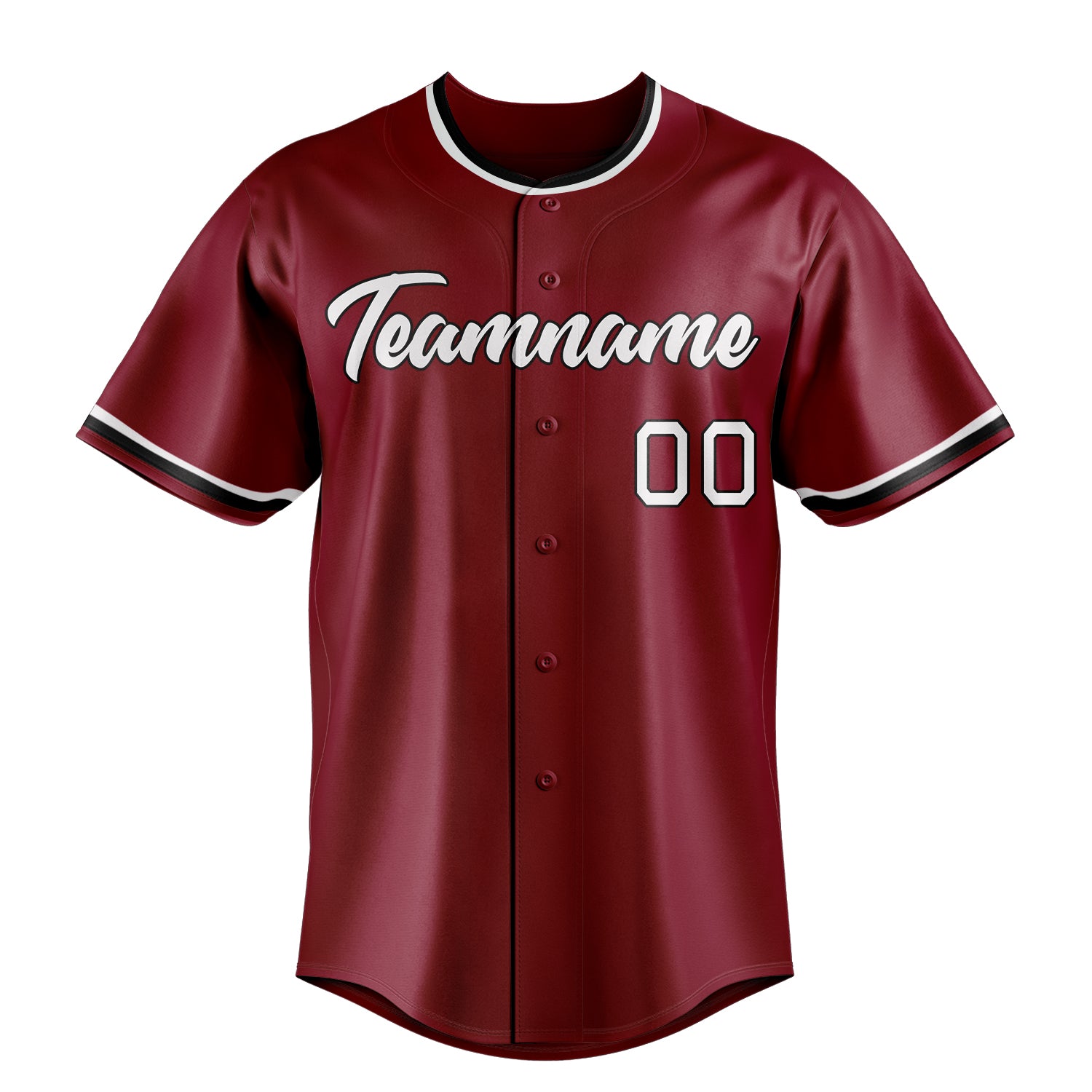 Personalized Crimson & White Color Fan Baseball Jersey