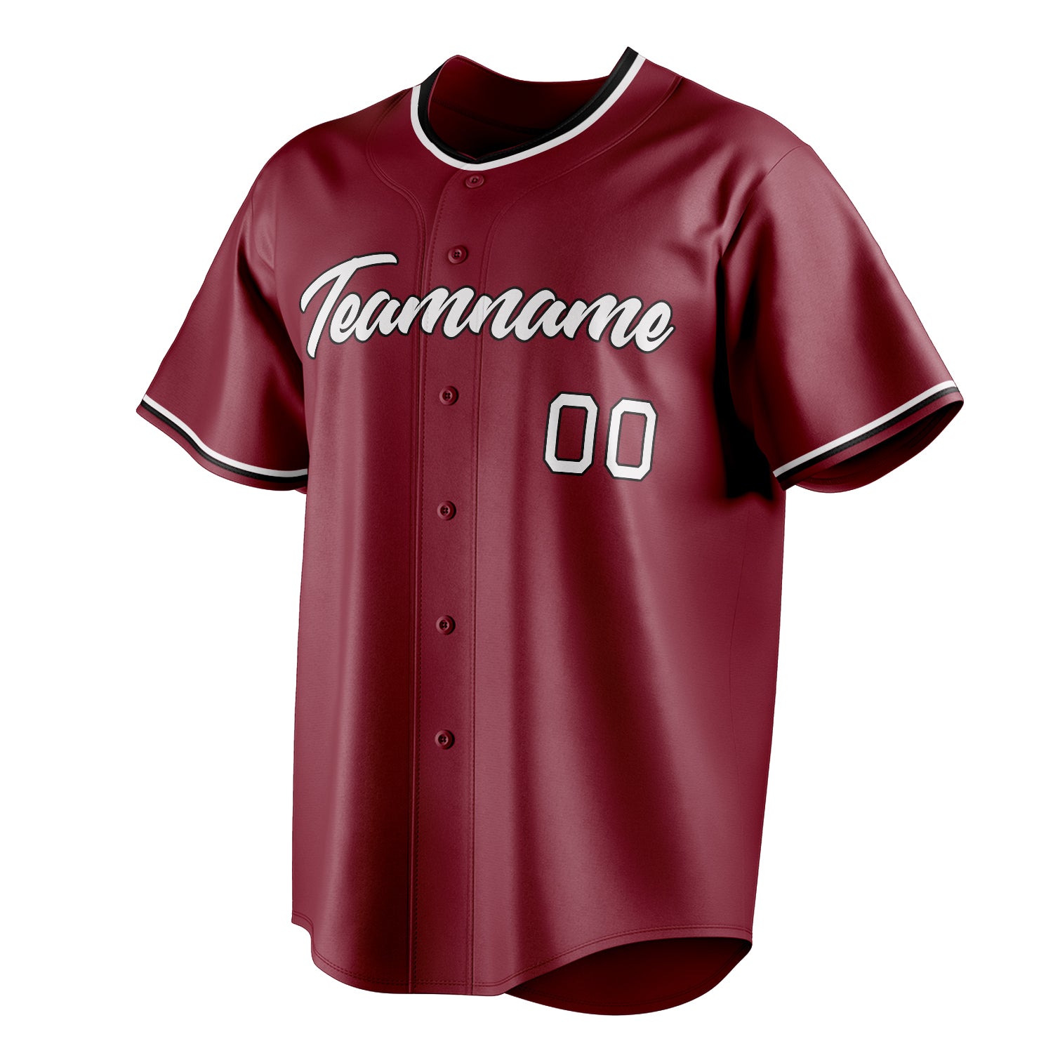 Personalized Crimson & White Color Fan Baseball Jersey