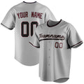 Personalized Gray & Black Color Fan Baseball Jersey BB01240529JZ151