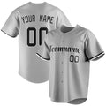 Personalized Gray & Black Color Fan Baseball Jersey BB01240529JZ161