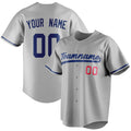 Personalized Gray & Royal Color Fan Baseball Jersey BB01240529JZ164
