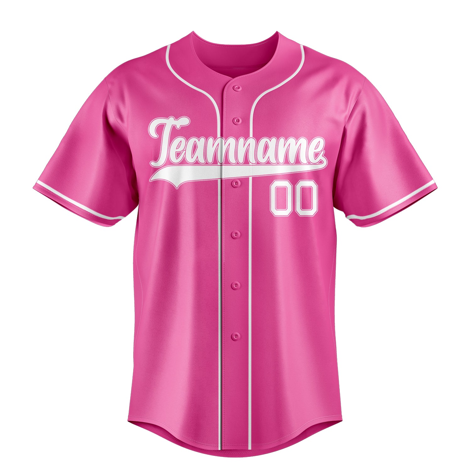 Personalized Pink & White Color Fan Baseball Jersey