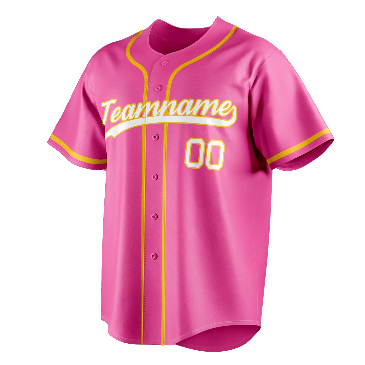 Personalized Pink & White Color Fan Baseball Jersey