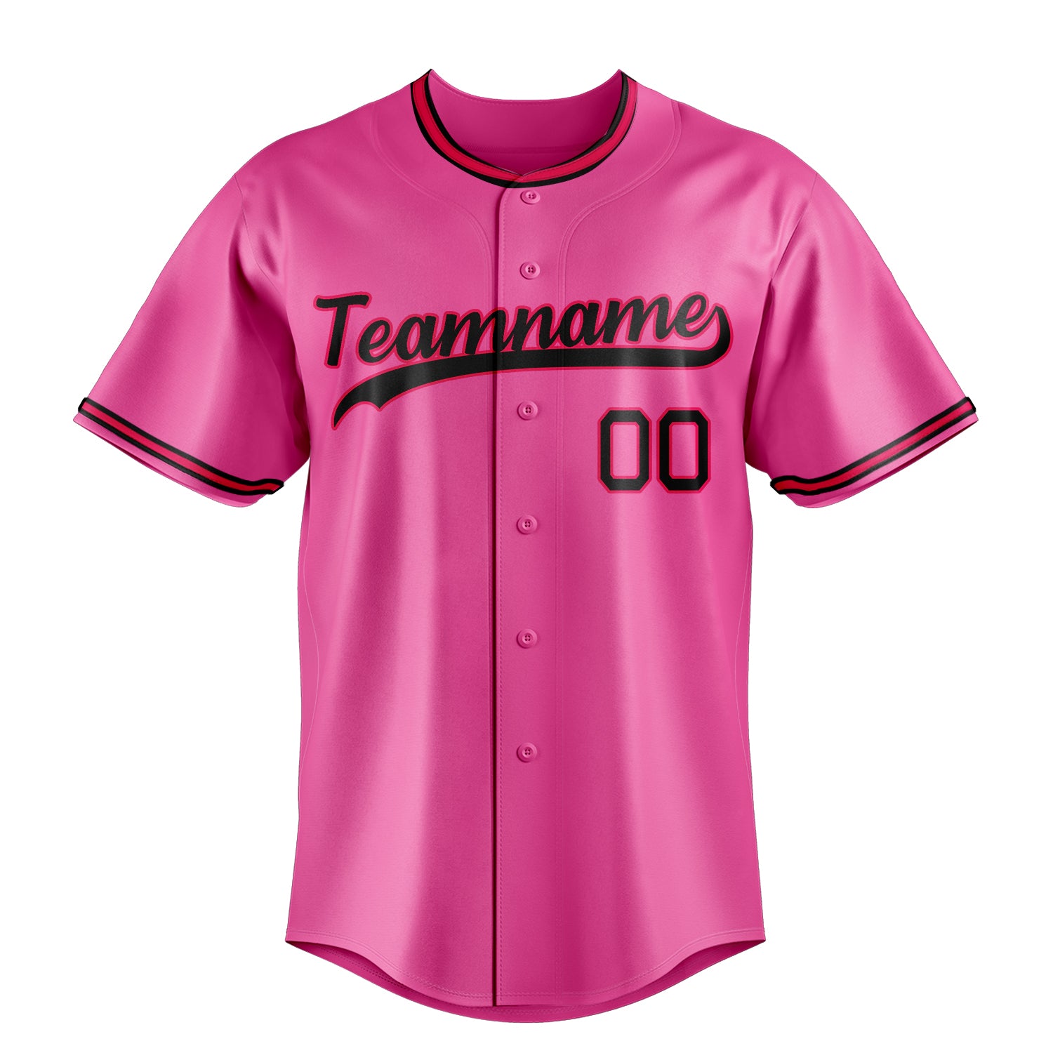 Personalized Pink & Black Color Fan Baseball Jersey