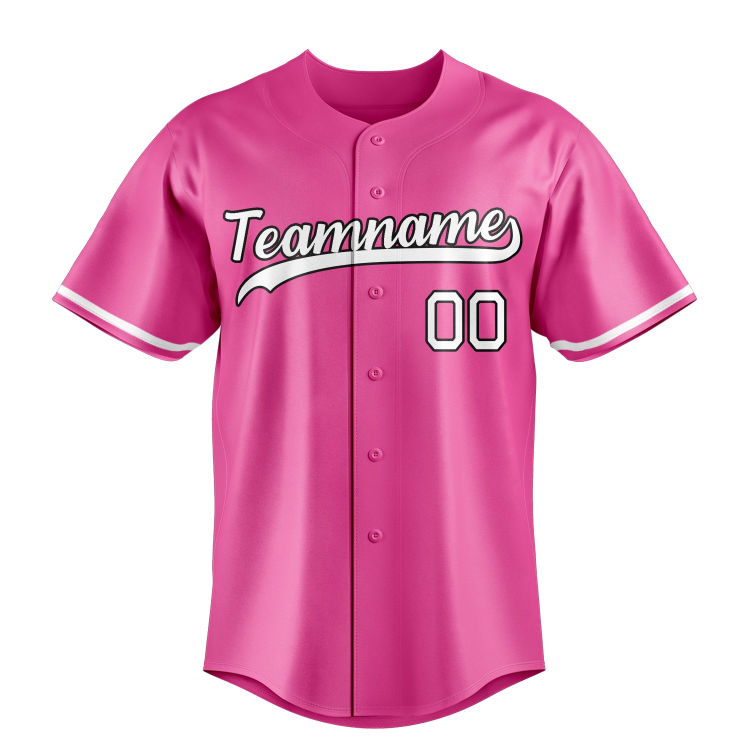 Personalized Pink & White Color Fan Baseball Jersey