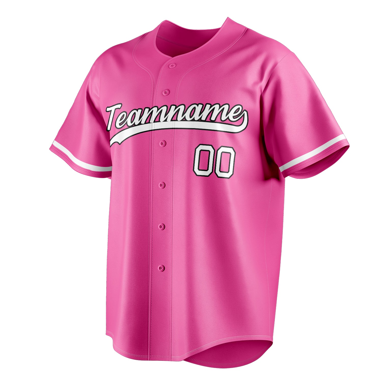 Personalized Pink & White Color Fan Baseball Jersey