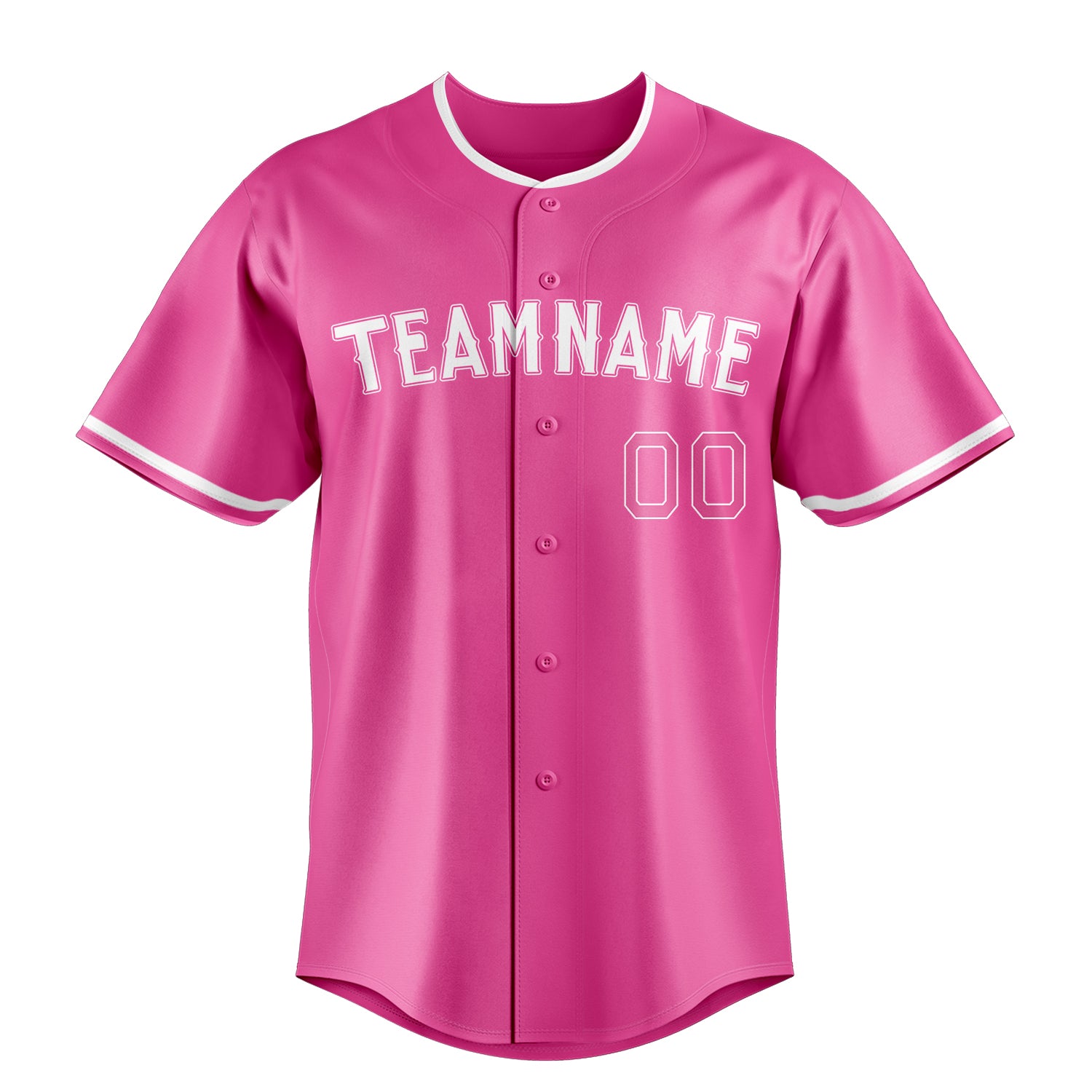 Personalized Pink & White Color Fan Baseball Jersey