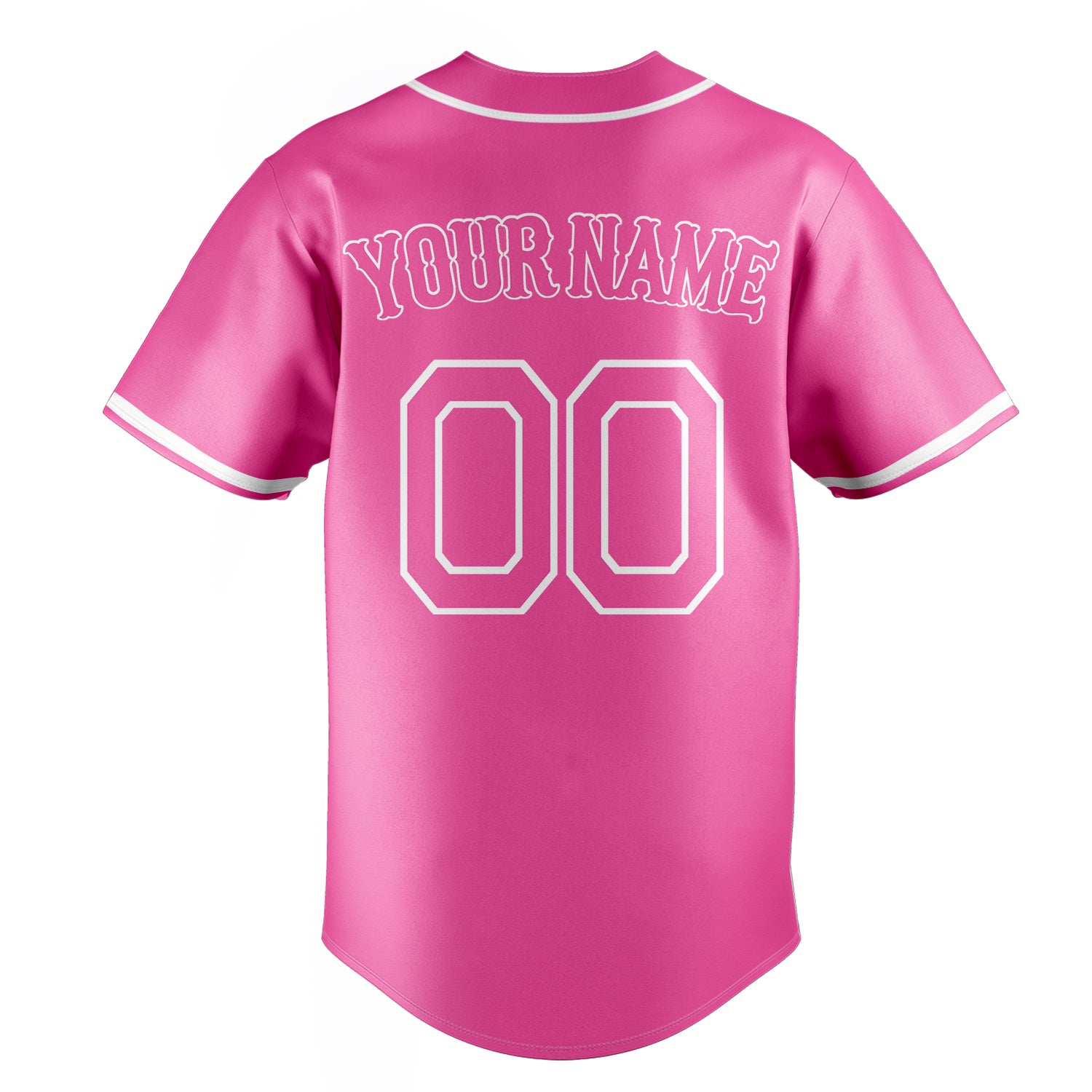 Personalized Pink & White Color Fan Baseball Jersey
