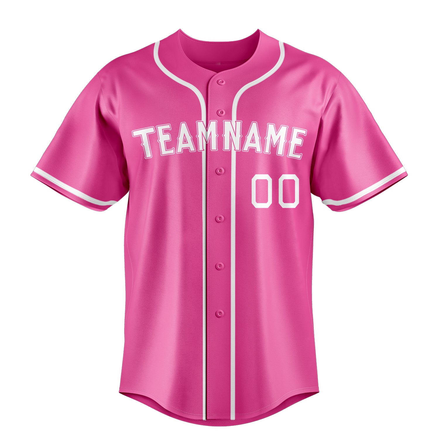 Personalized Pink & White Color Fan Baseball Jersey
