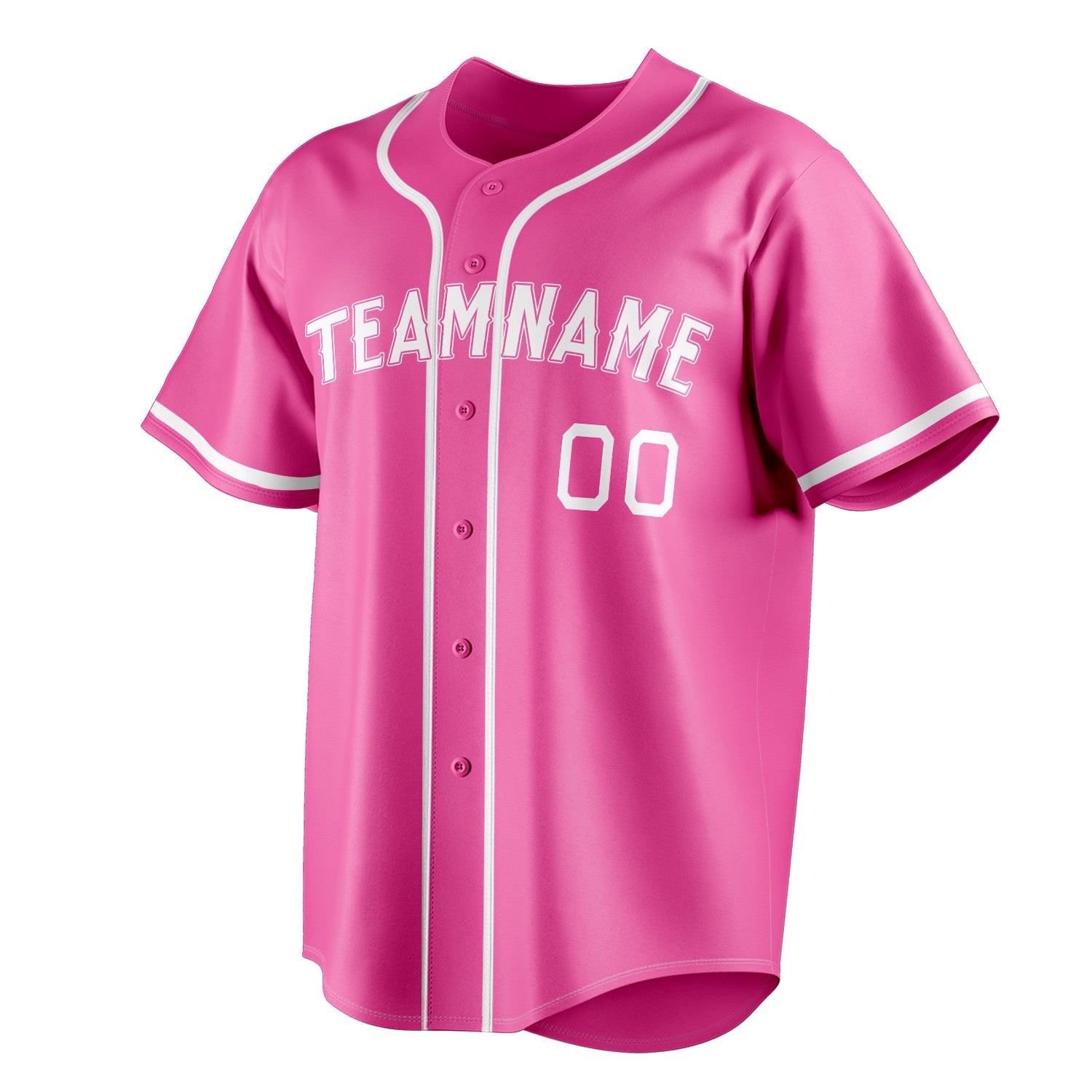 Personalized Pink & White Color Fan Baseball Jersey