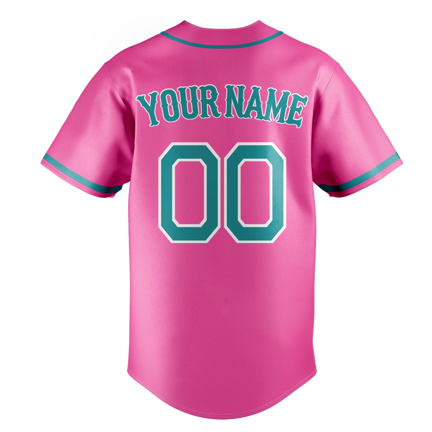 Personalized Pink & Teal Color Fan Baseball Jersey