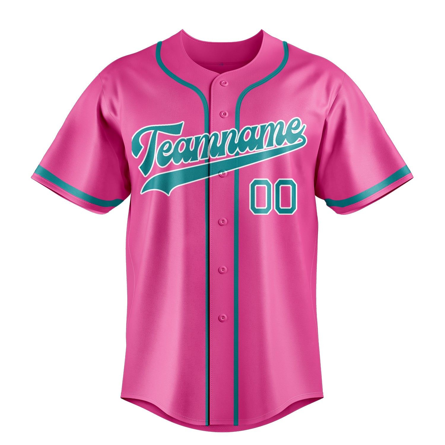 Personalized Pink & Teal Color Fan Baseball Jersey