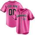 Personalized Pink & Black Color Fan Baseball Jersey BB01240529WX419