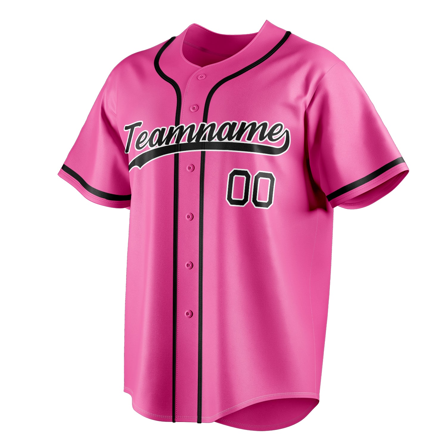 Personalized Pink & Black Color Fan Baseball Jersey