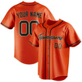 Personalized Orange & Black Color Fan Baseball Jersey BB01240529WY165