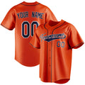 Personalized Orange & Navy Color Fan Baseball Jersey BB01240529WY166