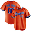 Personalized Orange & Royal Color Fan Baseball Jersey BB01240529WY169