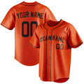 Personalized Orange & Black Color Fan Baseball Jersey BB01240529WY171