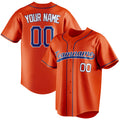 Personalized Orange & Royal Color Fan Baseball Jersey BB01240529WY172