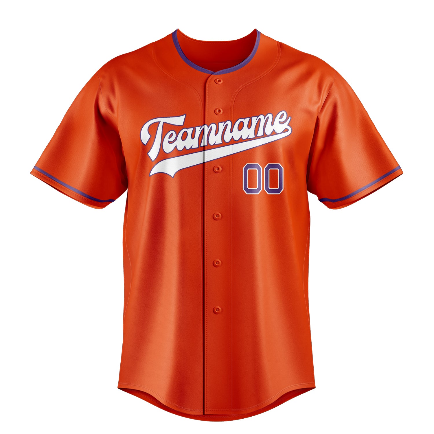 Personalized Orange & White Color Fan Baseball Jersey