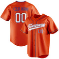 Personalized Orange & White Color Fan Baseball Jersey BB01240529WY173