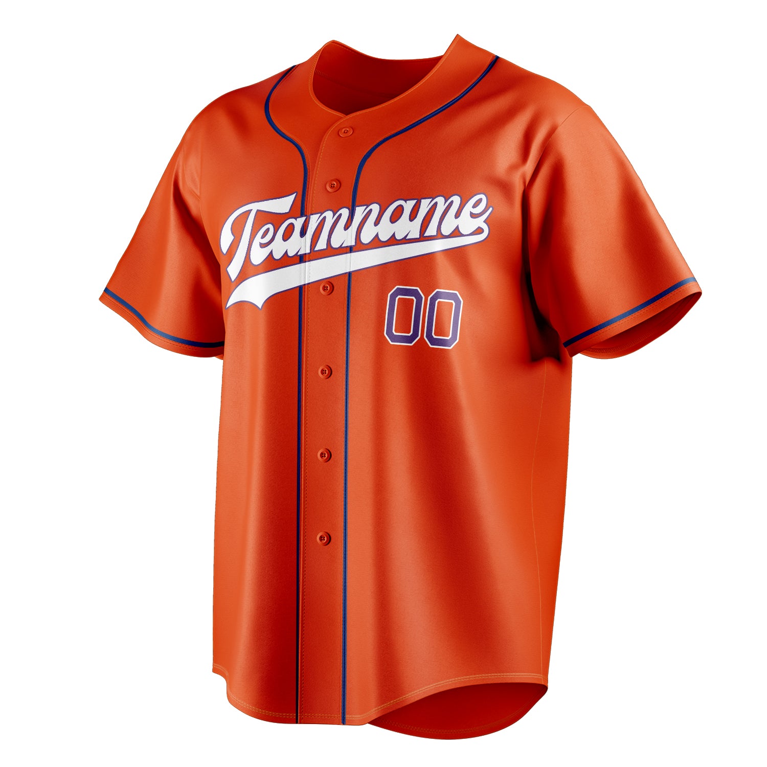 Personalized Orange & White Color Fan Baseball Jersey