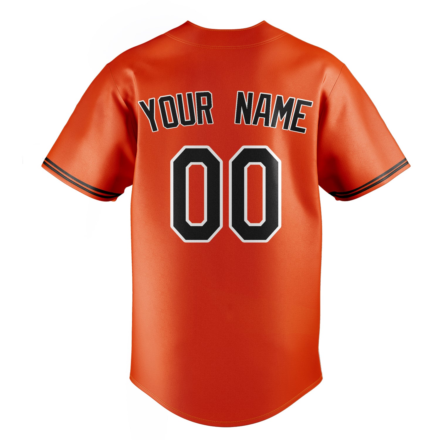 Personalized Orange & Black Color Fan Baseball Jersey