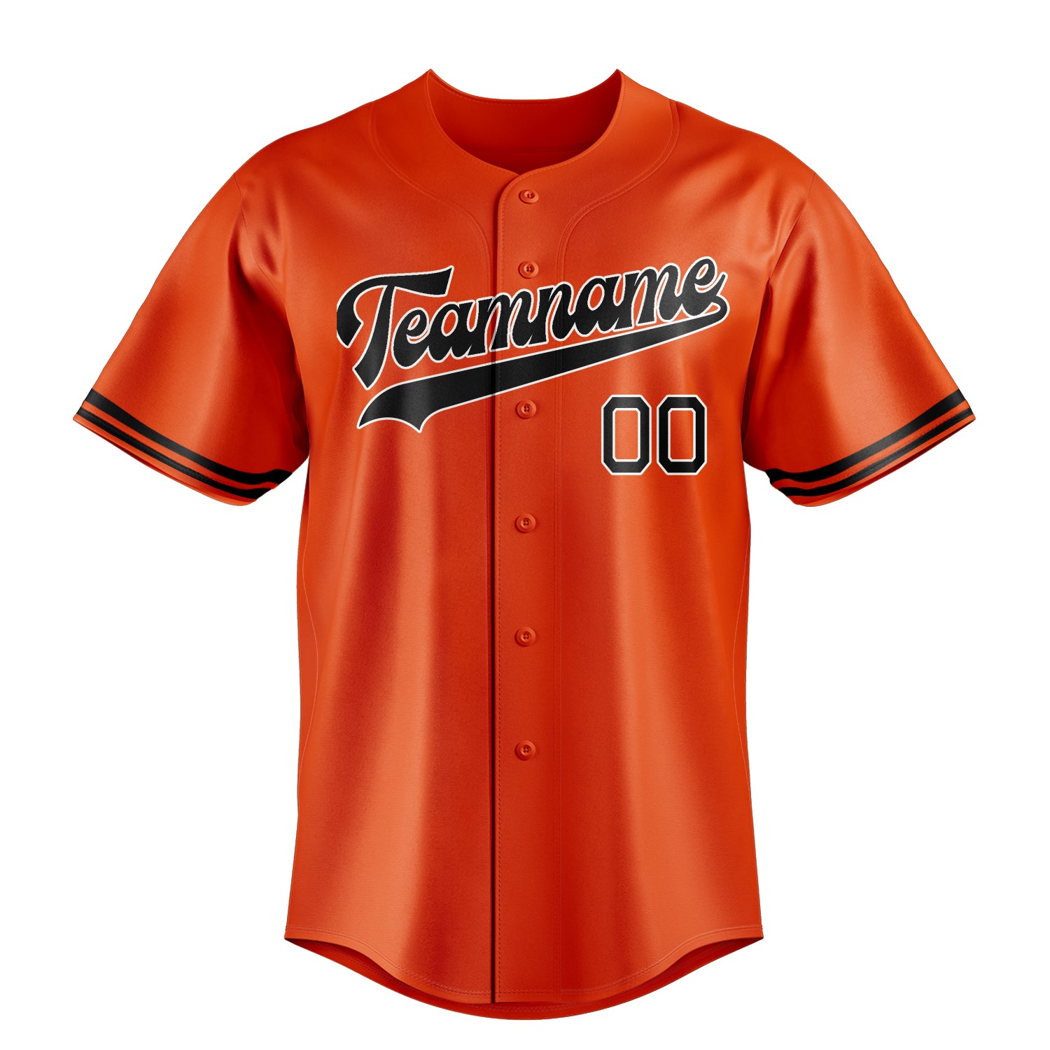 Personalized Orange & Black Color Fan Baseball Jersey