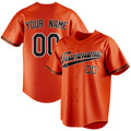 Personalized Orange & Black Color Fan Baseball Jersey BB01240529WY174