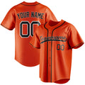 Personalized Orange & Black Color Fan Baseball Jersey BB01240529WY176