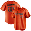Personalized Orange & Black Color Fan Baseball Jersey BB01240529WY177